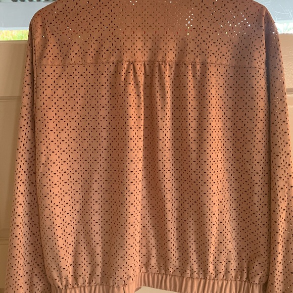 Cute microsuede pink jacket - large - Picture 2 of 6